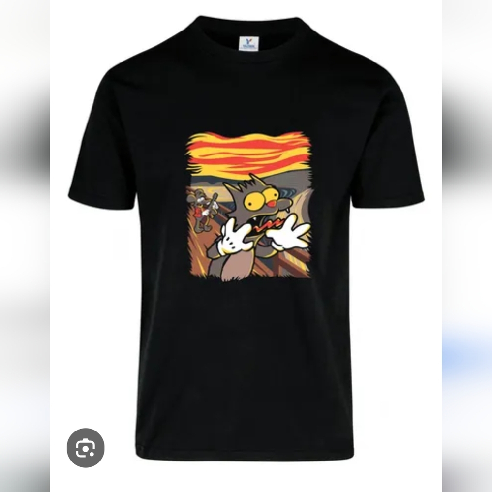 New The Simpsons Tee Shirt Itchy & Scratchy Show Graphic Tee Size Medium New